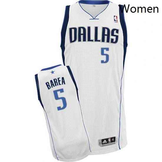 Womens Adidas Dallas Mavericks 5 Jose Juan Barea Authentic White Home NBA Jersey